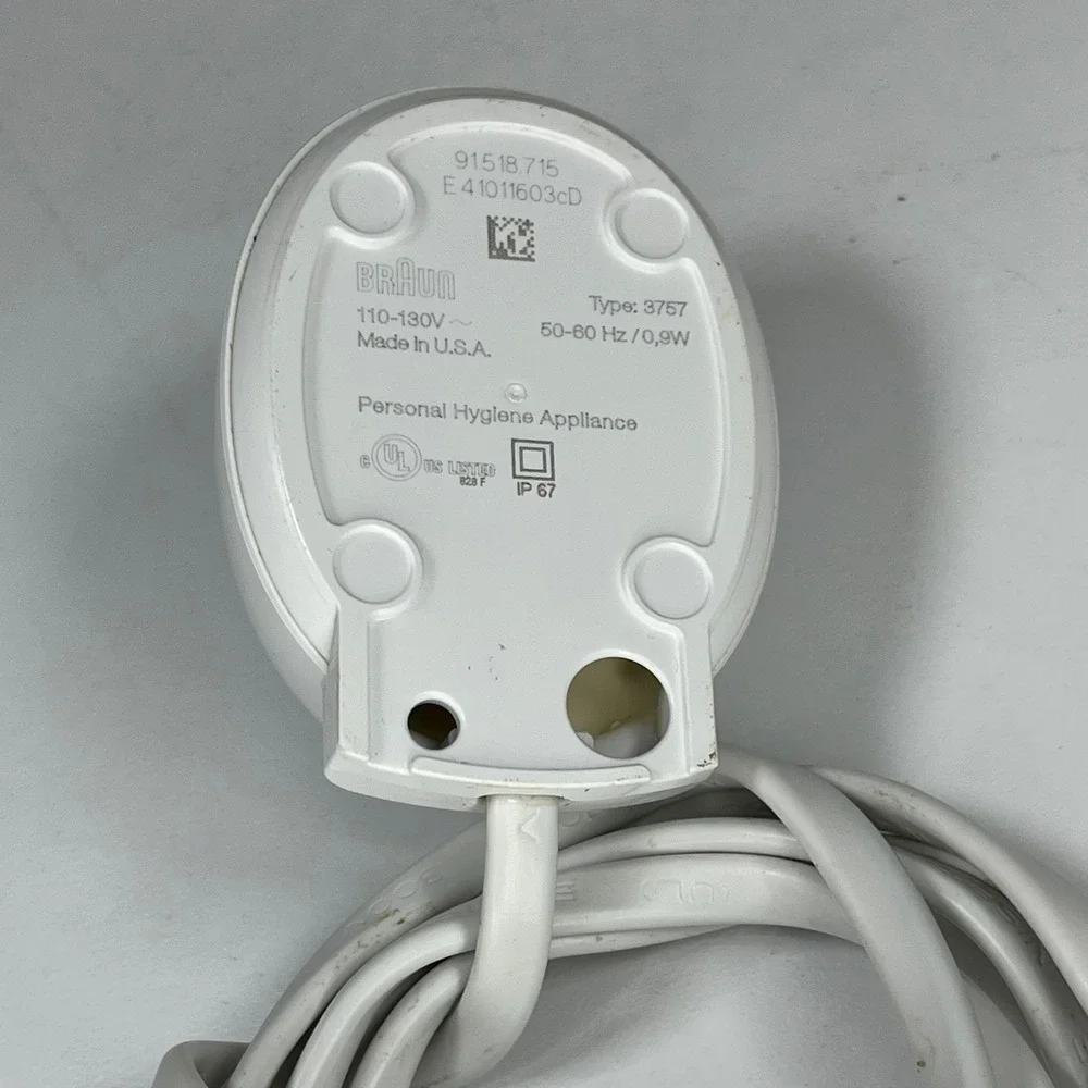 Braun Oral-B Electric Toothbrush Charger Base Type 3757 White 110-130V IP67